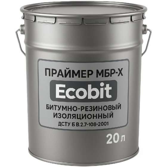 МБР-Х Ecobit Холодний бітумно-гумовий ізоляційний праймер ДСТУ Б В.2.7-108-2001 20 л Дніпро