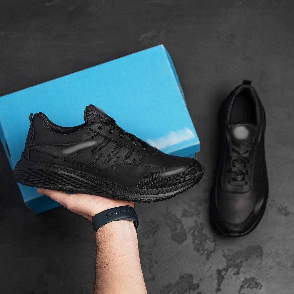 Мужские кожаные кроссовки Col Black Київ - зображення 10