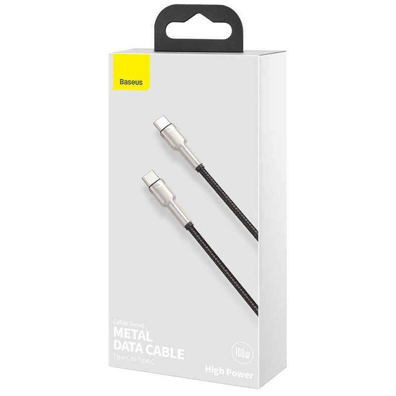 Дата кабель Baseus Cafule Series Metal Type-C to Type-C 100W (1m) (CATJK-C) Херсон - зображення 6