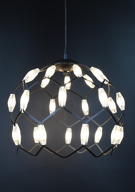 Люстра стельова LED D1288/400-bk Чорний 42-200х40х40 см. Київ - зображення 1