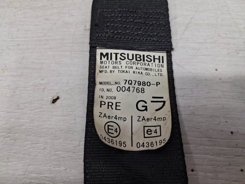 Ремень безопасности передний правый Mitsubishi Lancer 10 1.5 БЕНЗИН 4A91 2007 (б/у) Киев - изображение 4