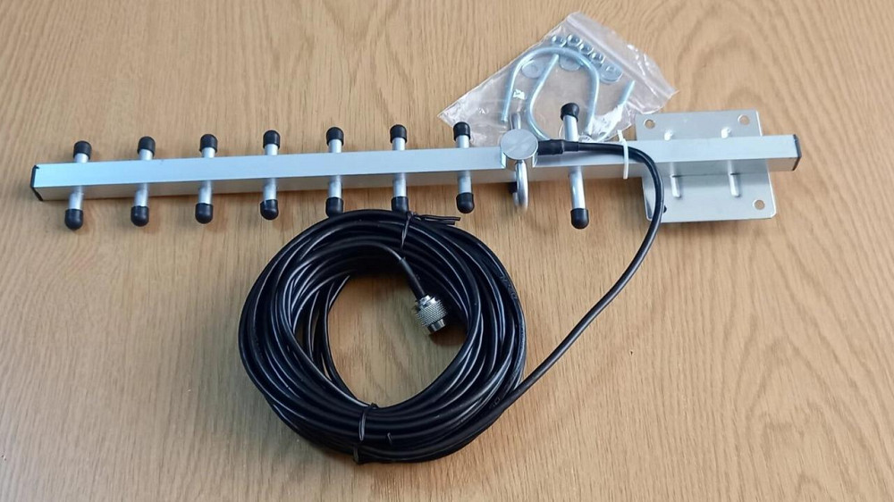 Антенна Yagi GJX-13 дБ 1610-3050 МГц, до 25 Вт, c 10 м кабеля RG-58U и N-male разъемом (10313) Дніпро - зображення 5