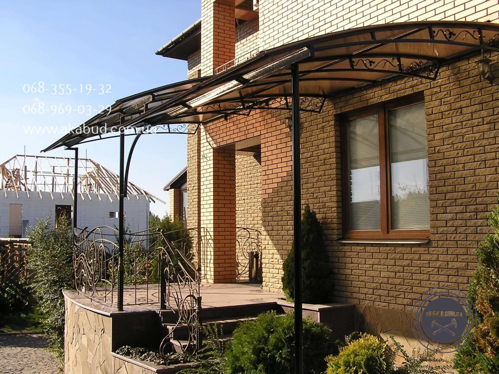 Продаж кованих розпашних воріт з профнастилу, навісів, парканів, альтанок і козирків для дому Кропивницький - зображення 1