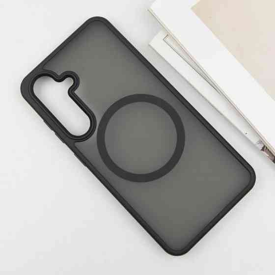 TPU+PC чехол Metal Buttons with MagSafe Colorful для Samsung Galaxy S25 Edge Херсон