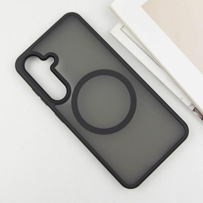 TPU+PC чехол Metal Buttons with MagSafe Colorful для Samsung Galaxy S25 Edge Херсон - зображення 3