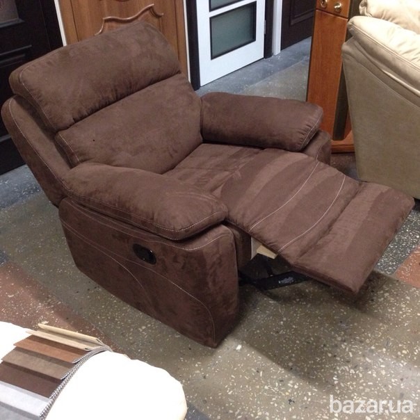Кресло Реклайнер механическое (Темно коричневое) Новое под заказ Київ - зображення 3