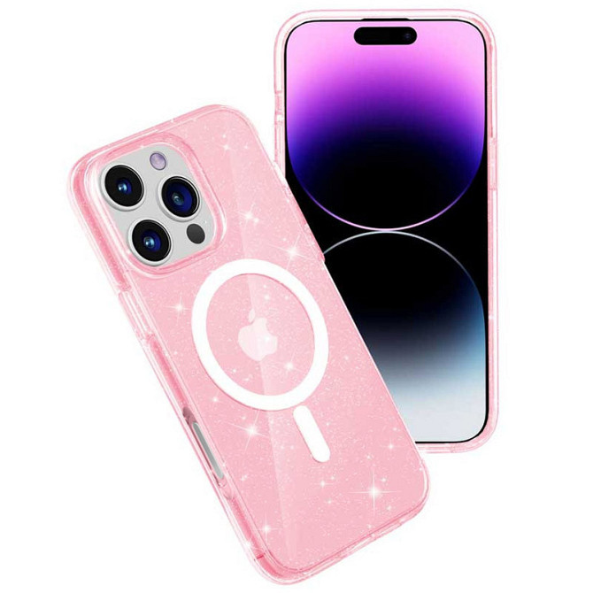 Чехол TPU Galaxy Sparkle (MagFit) для Apple iPhone 16 Pro (6.3") Херсон - зображення 7