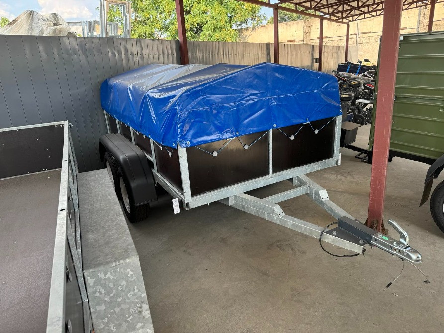 Двовісний гальмівний причіп 250х150х43 з цинку та бакеліту "Дніпро" Миргород - изображение 1