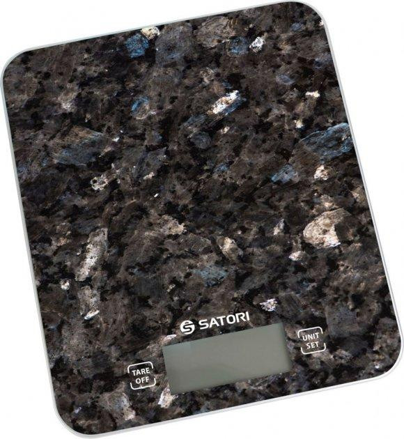 Весы кухонные Satori SKS-211-BL 15 кг темно-серые Киев - изображение 1