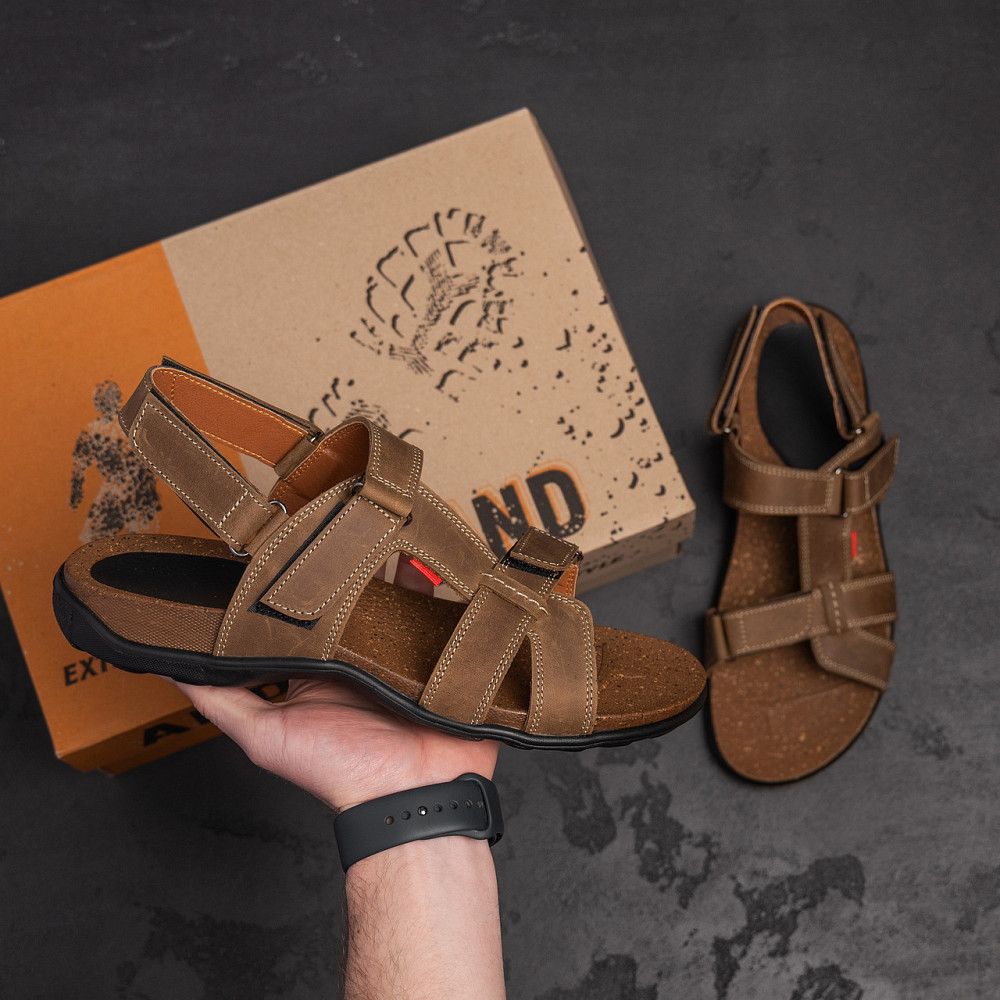 Мужские кожаные сандалии Antec Olive Киев - изображение 8