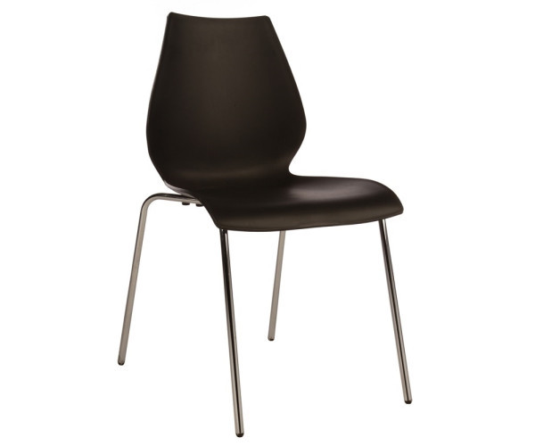 Стілець Лілі пластиковий чорний Дніпро - зображення 1