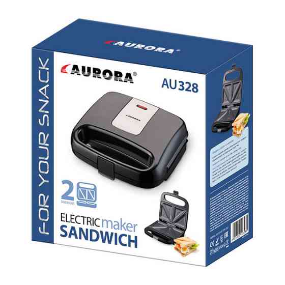 Сендвичница Aurora 328AU 750 Вт черная Київ