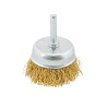 Щетка торцевая MASTERTOOL из латунированной рифленой проволоки Ø 50 мм со стержнем ¼" 19-7405 Харьков