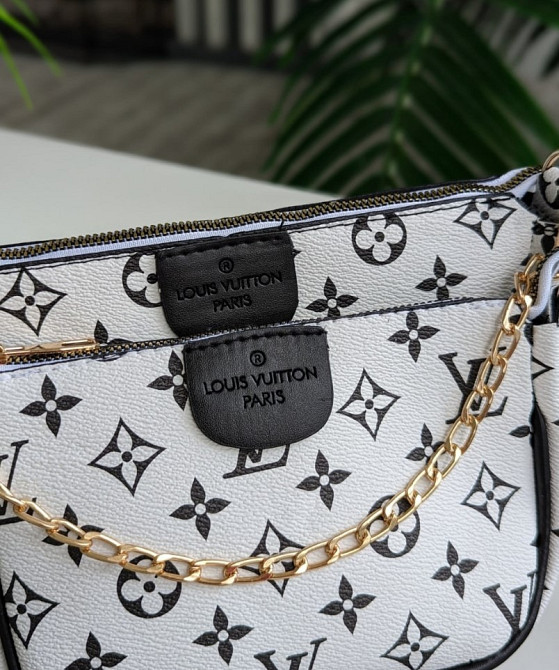 сумка через плече жіноча з широким ременем AN11 Louis Vuitton 3в1 Київ - зображення 4