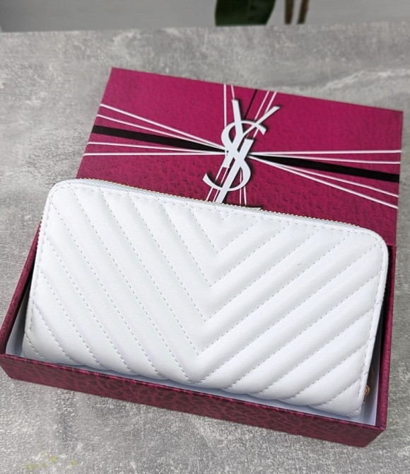 Великий модний червоний Гаманець Yves Saint-Laurent AN82 Киев - изображение 2