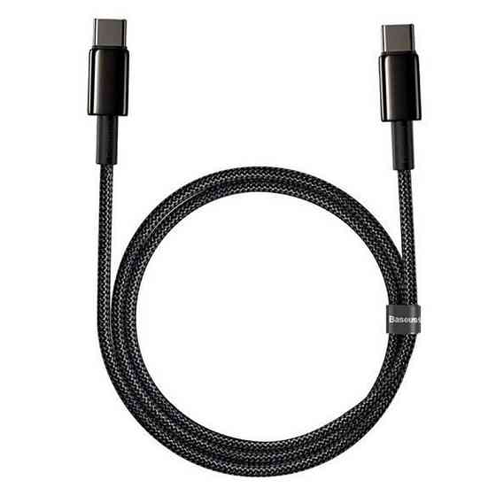 Дата кабель Baseus Tungsten Gold Type-C to Type-C Cable 100W (1m) (CATWJ-01) Херсон