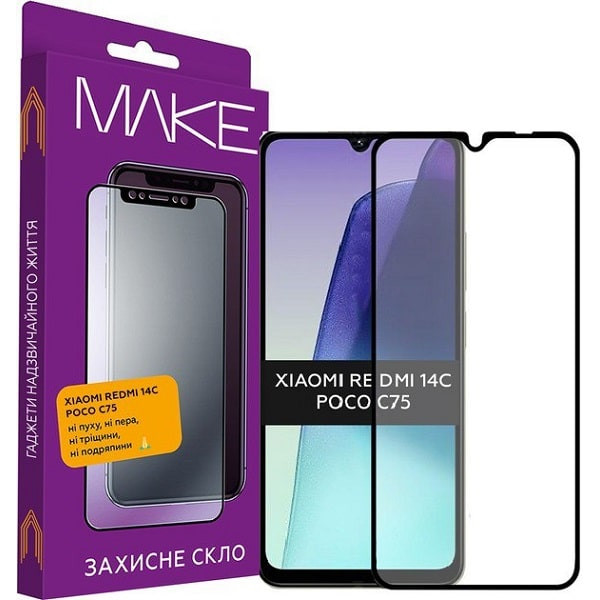 Захисне скло BLADE ANTISTATIC Series Full Glue для Xiaomi Redmi 14C 4G/A3 Pro/Poco C75 Black Харків - зображення 1