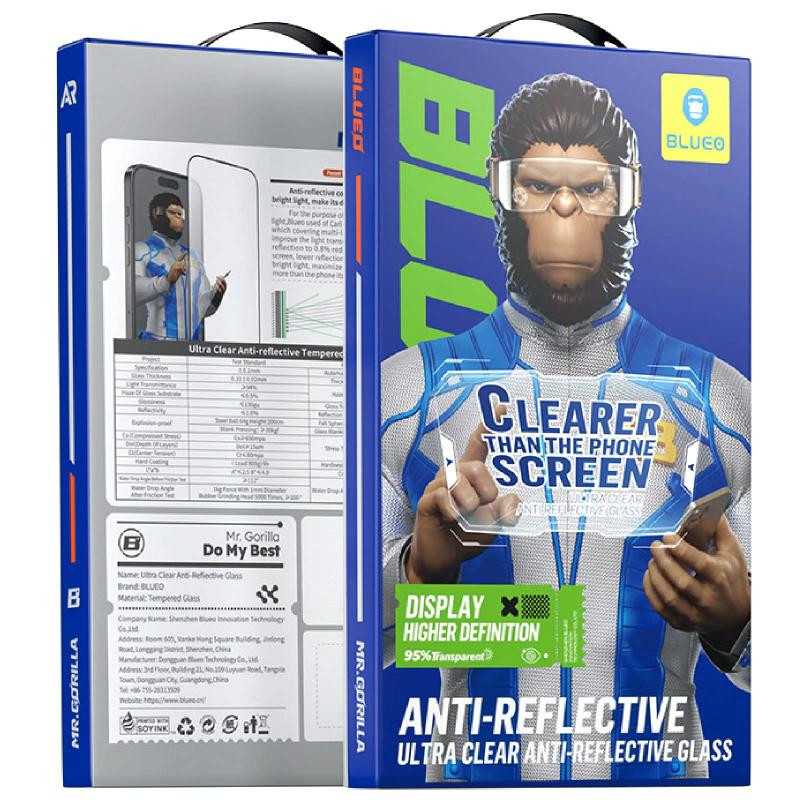 Защитное 2.5D стекло Blueo AR Anti-Reflective HD для Apple iPhone 17 / 17 Pro / 16 Pro (6.3") Херсон - изображение 2