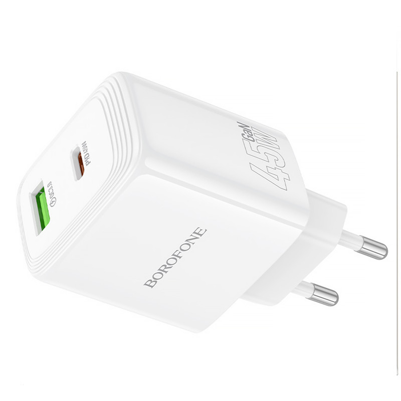 СЗУ Borofone BN30 Cargador PD45W+QC3.0 (1USB-A/1C) Херсон - зображення 2