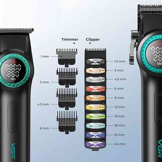 Комплект длят стрижки VGR STEPLERSS PRO 3 IN 1 BLACK черный Киев