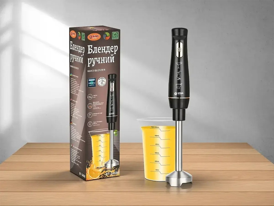Блендер погружной Bitek BT-346B 1600 Вт черный Киев - изображение 1