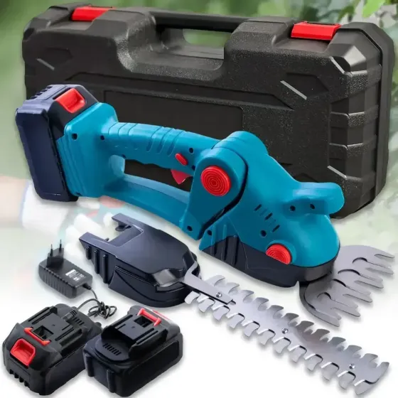 Акумуляторний кущоріз для догляду за садом з 2 АКБ 48 В і 2 насадками в кейсі Одесса