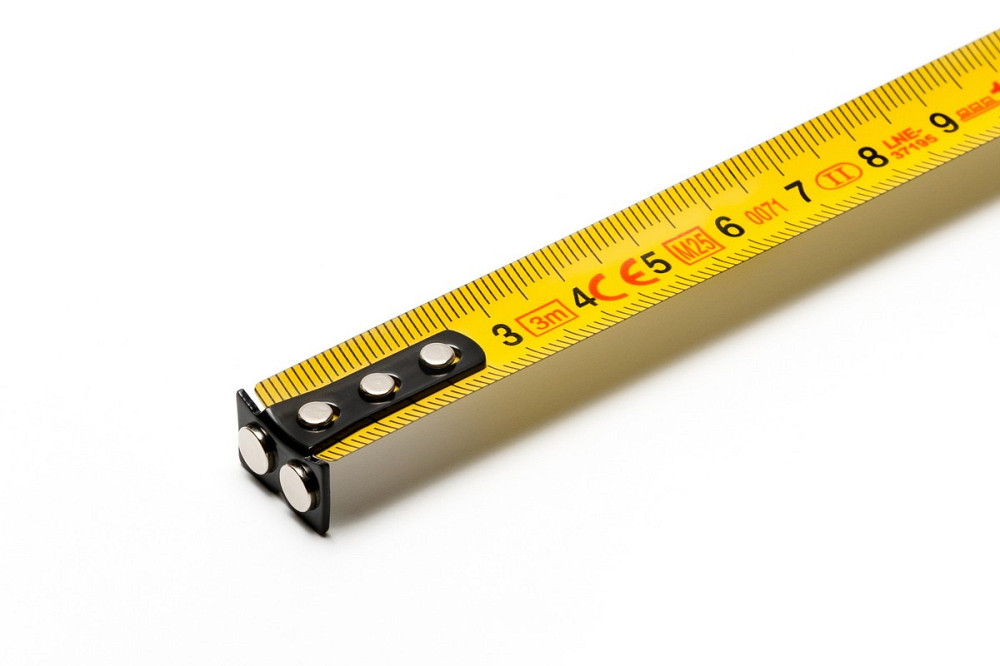 Рулетка MASTERTOOL 3 м х 16 мм с магнитами 2 фиксатора кнопка STOP покрытие TPR нейлоновое покрытие  Харьков - изображение 7