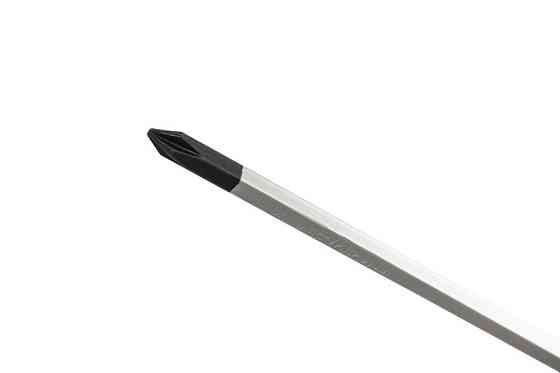 Отвёртка ударная крестовая магнитная MASTERTOOL EXTERNAL HEX PH1х100 мм ручка с TPR покрытием 49-611 Харків