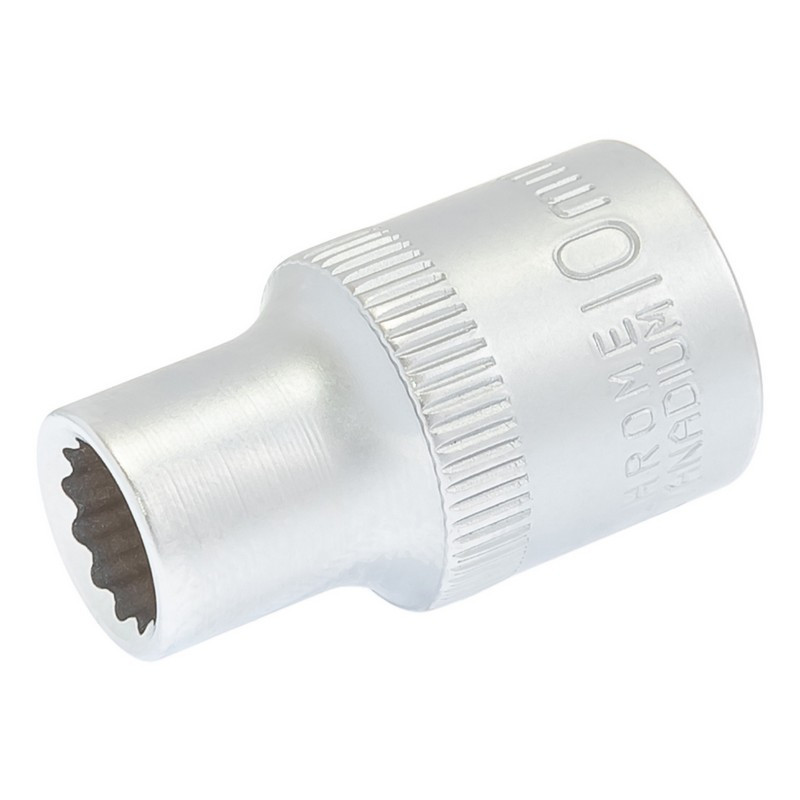 Головка торцевая MASTERTOOL 12-гранная ½" 10 мм L 40 мм CrV 78-0610 Харків - зображення 1