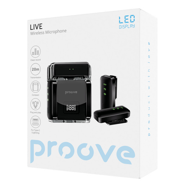 Мікрофон петличний бездротовий Proove Live Black (PLWM00012101) (Код товару:39816) Харьков - изображение 6