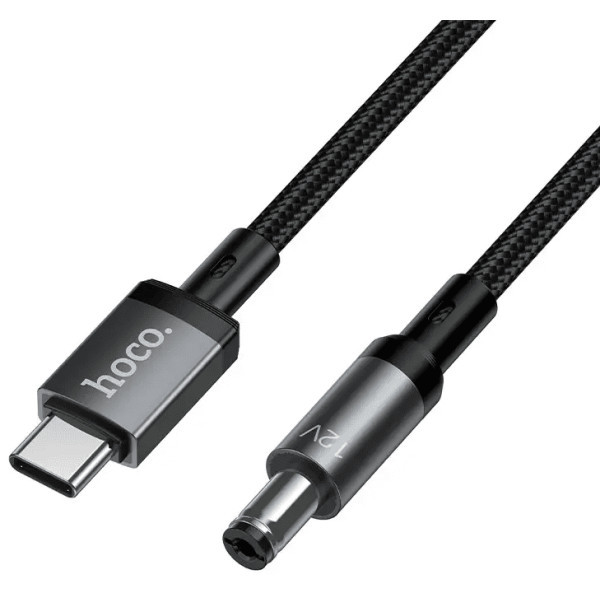 Адаптер Hoco X129 Type-C to DC 5.5 12V Black Харків - зображення 1