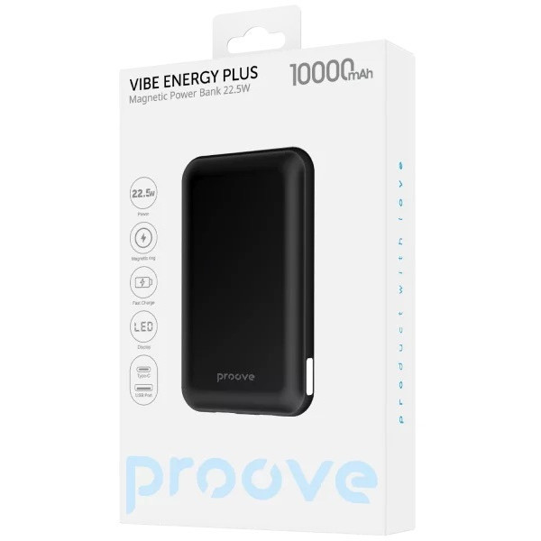 Power Bank Proove Vibe Energy Plus 22.5W 10000mAh Black (PBVE15012203) (Код товару:42683) Харьков - изображение 3