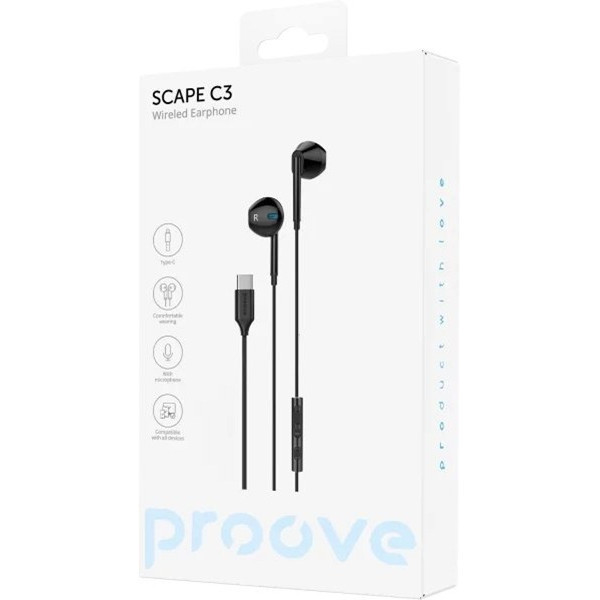 Навушники Proove Scape C3 Type-C Black (WESC00002001) Харьков - изображение 2