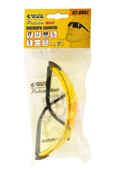 Очки открытые MASTERTOOL панорамная линза ANTI-SCRATCH мягкий носоупор регулируемые дужки l-класс же Харьков - изображение 2