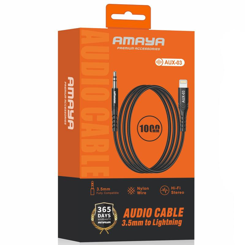 Аудио кабель Aux Amaya AUX-03 (Lightning to AUX 3.5mm) (1m) Херсон - зображення 2
