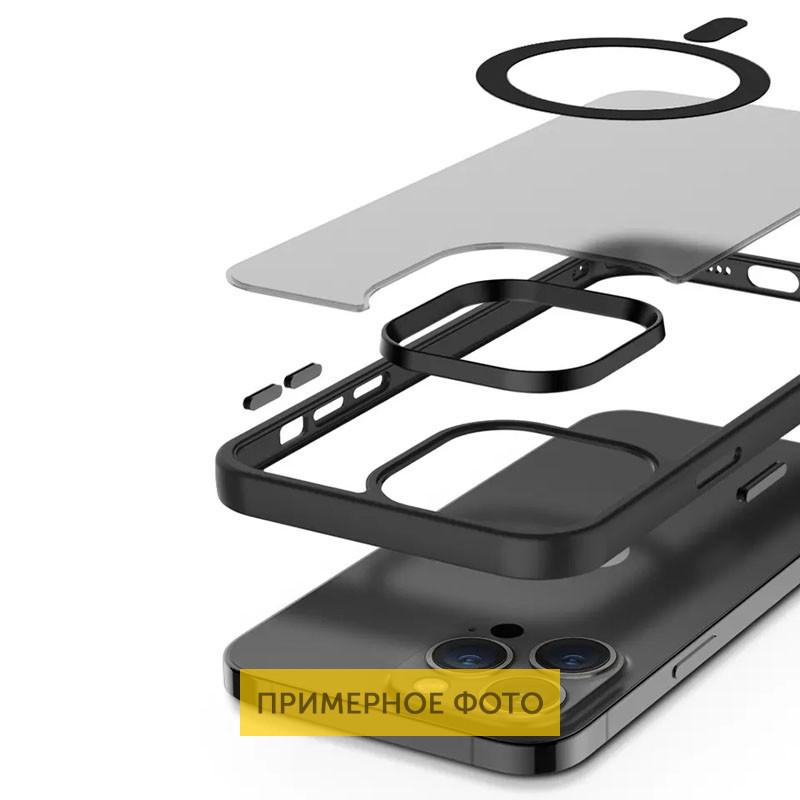 TPU+PC чехол Metal Buttons with MagSafe Colorful для Apple iPhone 16 Pro Max (6.9") Херсон - зображення 4