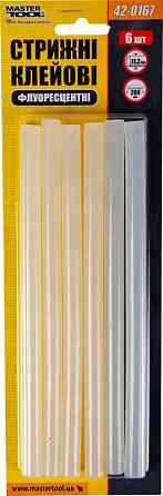 Стержни клеевые MASTERTOOL 11.2х200 мм 6 шт флуоресцентные 42-0167 Харків