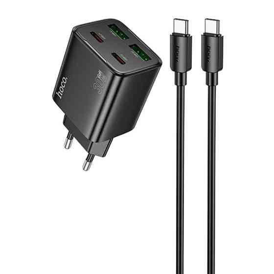 СЗУ Hoco N56 Fundador PD30W four-port (2USB-A/2C) + кабель Type-C to Type-C Херсон