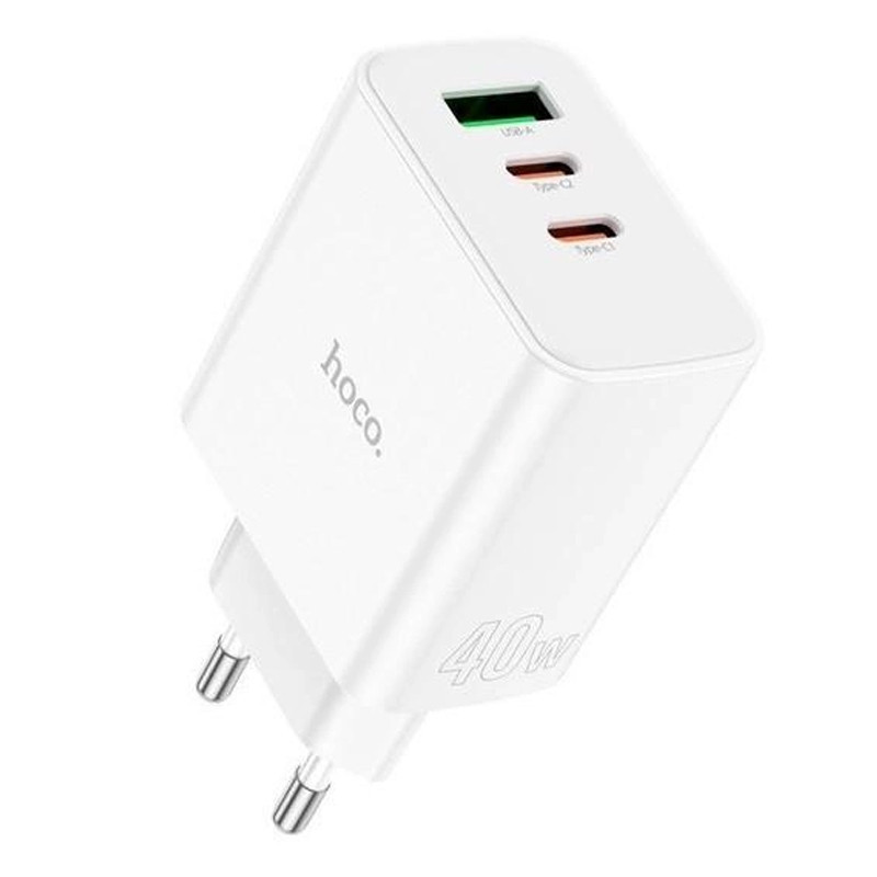 СЗУ Hoco C126A PD40W+QC3.0 (1USB/2Type-C) Херсон - зображення 2