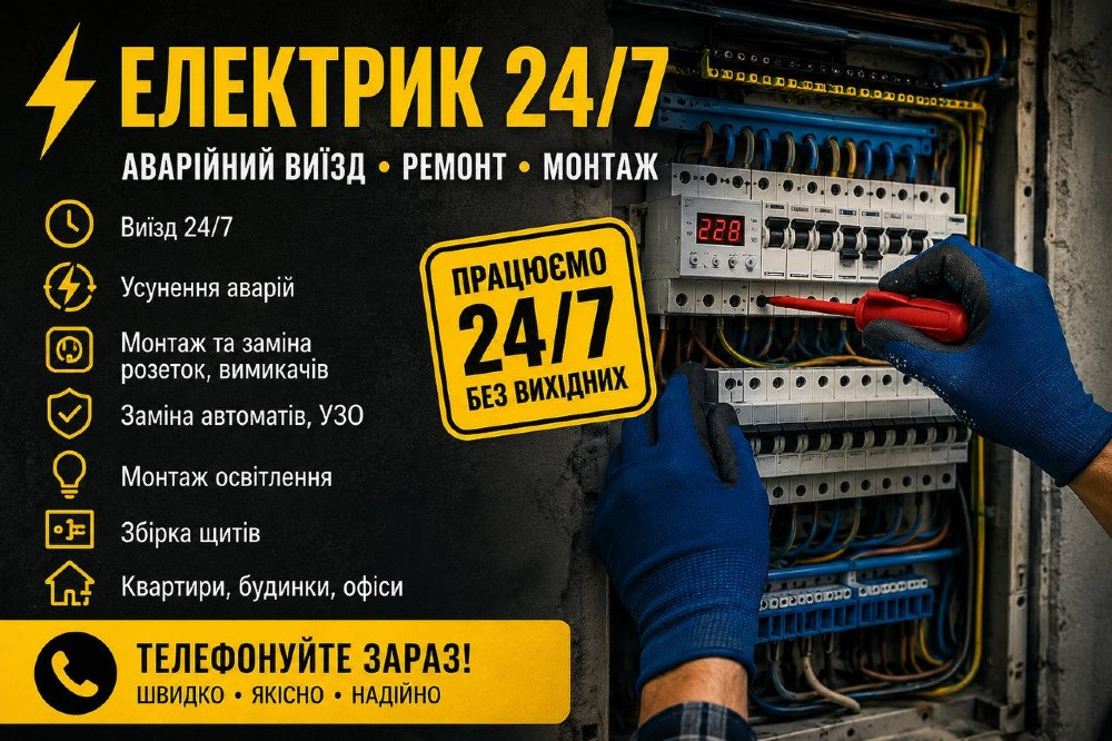 Электромонтажные работы в Киеве и области Київ - зображення 1