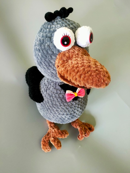 Іграшка м'яка в'язана пташка Ворона ручна робота подарунок Handmade Нововолынск - изображение 2