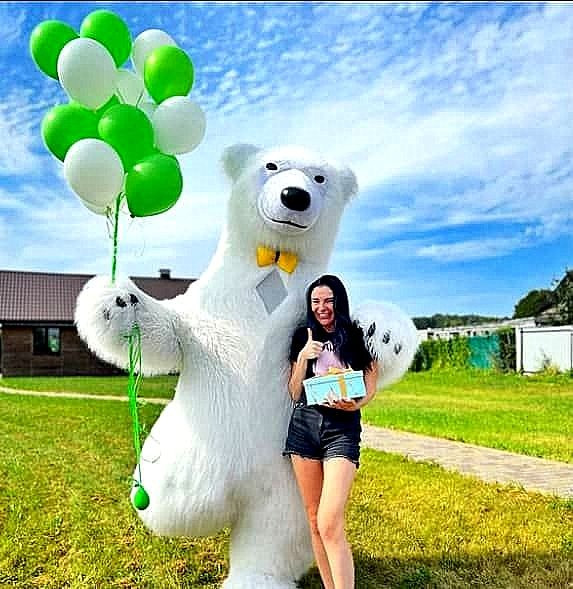 Белый медведь Кропивницкий.Заказать медведя в Кропивницком на праздник. Кропивницкий - изображение 2