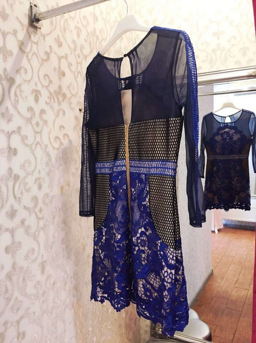 Сукня синього кольору, мереживо, коротка, Self Portrait, знижка -50%! Одесса - изображение 6