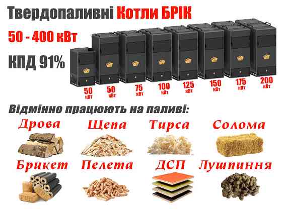 Піролізні котли БРІК від виробника Днепр