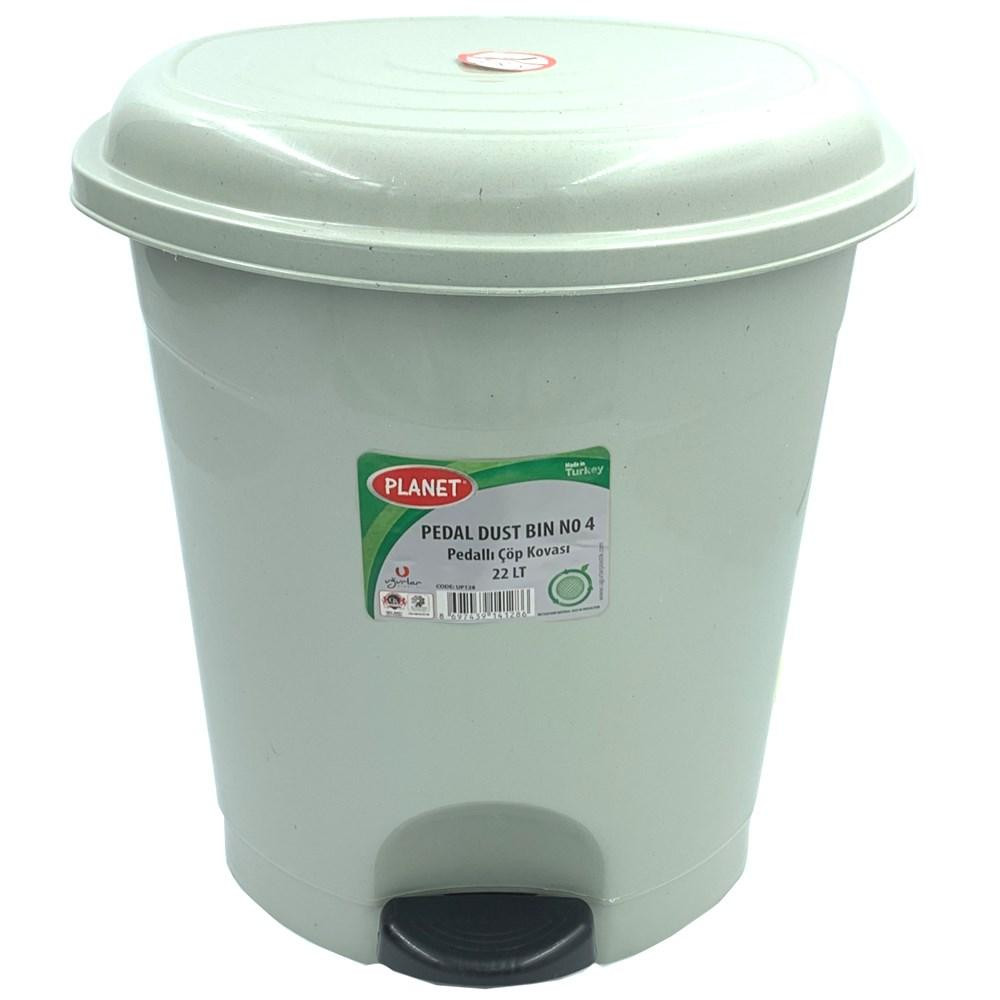Ведро для мусора с педалью Planet №4 22 л серое Київ - зображення 2