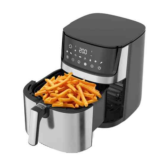 Аэрогриль мультипечь на 2 тэна Rotex Up&DownFry ROM-770-XL 2000 Вт 7.5 л серебристая Київ