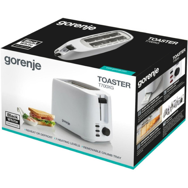 Тостер Gorenje T-700-XG-742318 720 Вт белый Київ - зображення 9