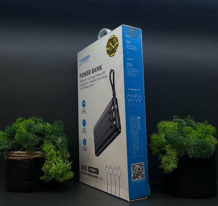 Павербанк Veger 10000 mAh C10 | Легкий та зручний Чернівці - зображення 2