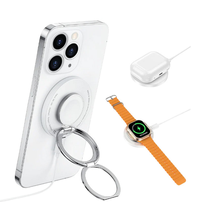 БЗУ WIWU Wi-W027 3 in 1 wireless charger Херсон - зображення 1