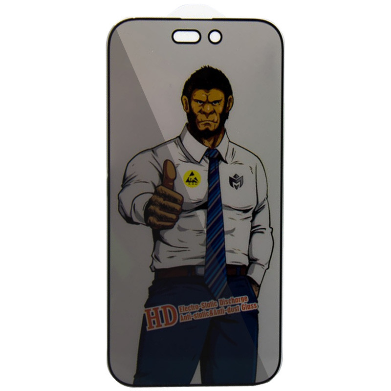 Защитное стекло Privacy 5D Anti-Static (тех.пак) для Apple iPhone 13 Pro Max / 14 Plus (6.7") Херсон - зображення 2